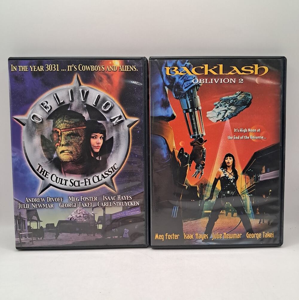 Oblivion & Oblivion 2 Backlash (DVD, 2013) Bundle Lot of 2 Full Moon Cult Sci-Fi
